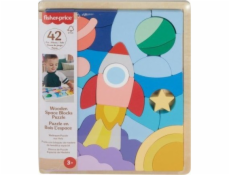 Fisher Price Dřevěné puzzle Vesmír 42 dílků