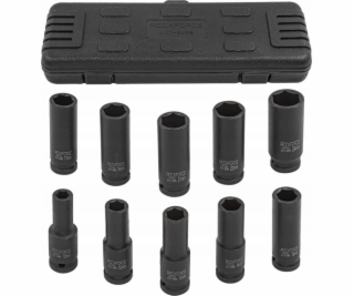 Rockforce DLOUHÉ RÁZOVÉ NÁSTROJE 10 ks. 1/2 10-24 mm/POUZDRO
