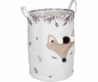 Atmosphera Košík na hračky s liškou s bambulkami, skládac...