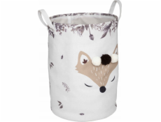 Atmosphera Košík na hračky s liškou s bambulkami, skládací, O 35 cm