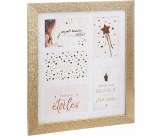 Atmosphera Multi fotorámeček GLITTER, zlatý, 5 fotografií
