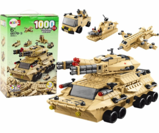 LeanToys Vojenský tankový písek 1000 El stavebnice sada