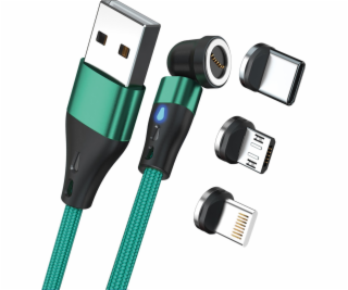 Realpower Magnetický kabel RealPower USB kabel 3 A, 2 m, ...