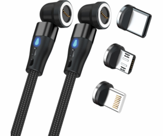 Realpower USB kabel Magnetický kabel RealPower, 1 m, 2x m...