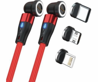 Realpower Magnetický kabel RealPower, 1 m, 2x magnetický,...