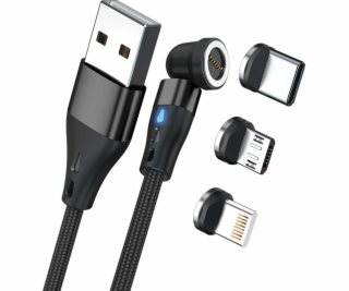 Realpower USB kabel Magnetický kabel RealPower 3 A, 2 m, ...
