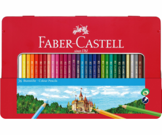 Faber-Castell Sada 36 barevných tužek v kovovém pouzdře