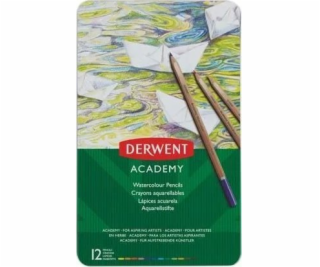 Derwent Akvarelové tužky práškové kovové, 12 ks