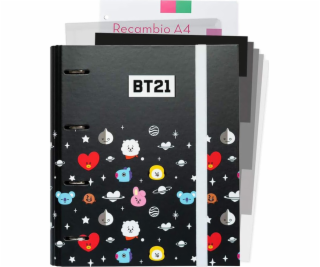 BT21 Pořadač BT21 - Pořadač A4 s listy (4 kroužky, gumička)