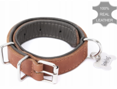 Hobbydog Kožený obojek R1 25x550 Světle hnědý