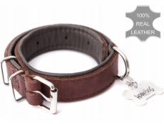 Hobbydog Kožený obojek R1 25x550 HNĚDÝ