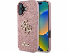 Guess Pouzdro pro IPHONE 16 Plus GUHCP16MHG4SGP (Fixed Glitter Big 4G) růžové
