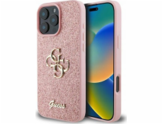 Guess Guess GUHCP16XHG4SGP pevný kryt pro iPhone 16 Pro Max 6.9 růžový/růžový Fixed Glitter Big 4G
