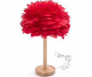 OEM Art Deco noční světlo s peřím, červené CBDPH