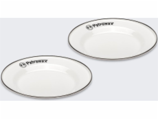 Petromax Smaltované talíře 18 cm 2 ks BÍLÉ