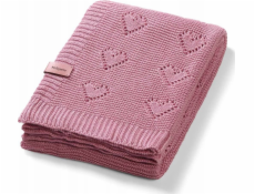 BabyOno 1478/01 BAMBUSOVÁ PLETENÁ DEKA RŮŽOVÁ