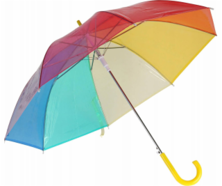 NoName Velký poloautomatický deštník, duhový, O 80 cm