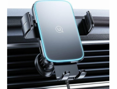 Usams Držák do auta USAMS Charger s bezdrátovou nabíječkou do větracího otvoru černá/černá (CD230) 15W