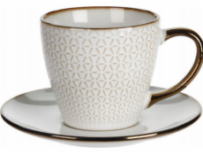 London Durable Porcelain Londýnský porcelánový hrnek na kávu a čaj s podšálkem DUNE, 210 ml