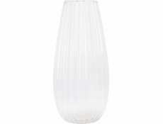 Home Styling Collection Kolekce bytového stylingu Váza z čirého skla CLEAR, čiré, drážkované sklo, O 17 x 37 cm