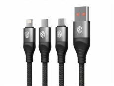 Nillkin Kabel USB NILLKIN SWIFT PRO 3v1 4,4A 1,5M, ČERNÝ