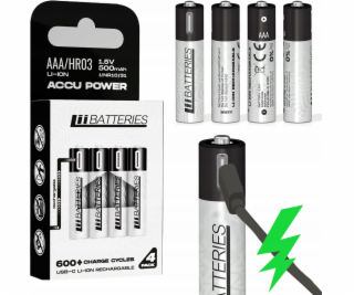 iiBateries LIIBATTERIES AAA LI-ON BATERIE 4 ks