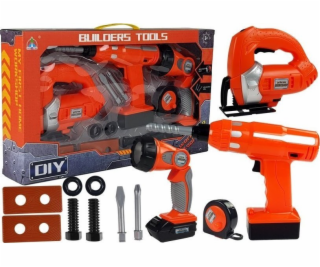 LeanToys DIY stavebnice vrtačka, přímočará pila, bateriov...
