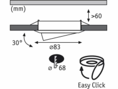 Paulmann Zapuštěné svítidlo Premium 51 mm bílé, pohyblivé
