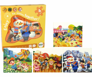 LeanToys 4 v 1 puzzle Čtyři roční období