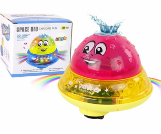 LeanToys Vodní koule UFO Diody Veselá hudba Růžová