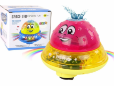 LeanToys Vodní koule UFO Diody Veselá hudba Růžová