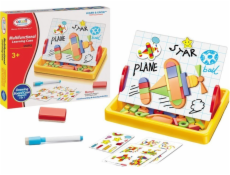 LeanToys Magnetická kreslicí deska s geometrickými tvary, magnety