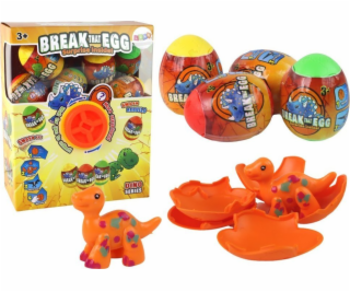 LeanToys Láskavá dinosauří vejce s náhodně barevnou skořá...