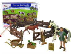 TRITON LeanToys Figure Set Farm pro sestavení dřevěných farmářských koní