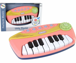 LeanToys Interaktivní piano Malý růžový pianista