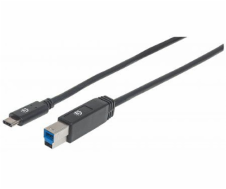 Manhattan kabel USB-C - USB-B 2m černý (354998)