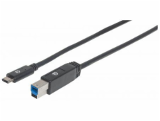 Manhattan kabel USB-C - USB-B 2m černý (354998)