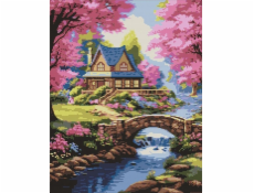 Norimpex Diamantová mozaika - Dům v květinách 40x50cm