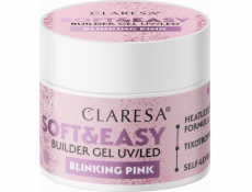 Activeshop Claresa stavební gel Soft&Easy gel blikající růžový 45g