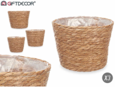 Giftdecor RUSTIC Pletené poklice na hrnce, 3 kusy