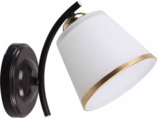 Candellux Nástěnná lampa Greco, hnědá+zlatá, 1x40, stínidlo E27, bílá