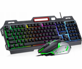 ExtraLink Herní sada EXTRALINK TF600 2v1 LED klávesnice +...