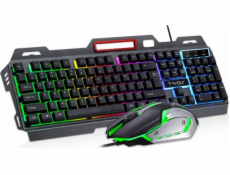 ExtraLink Herní sada EXTRALINK TF600 2v1 LED klávesnice + myš
