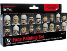 Vallejo Vallejo: 70.119 - Barva na model - Figurka - Malování na obličej (8 x 18 ml)