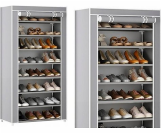 LeanToys Organizér na botník s 8 úrovněmi, šedý LEAN Toys