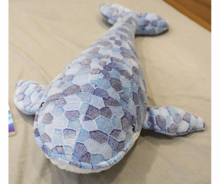 LeanToys Plyšový maskot velryba šedý 90 cm LEAN Toys