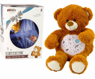 LeanToys Plyšový medvídek světýlka, zvuky, noční a denní ...