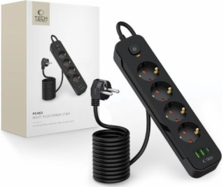 Tech-Protect Prodlužovací kabel PCL4X3, dlouhý, 2 USB a 1...