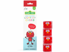 Glo Pals Glo Pals, Senzorické kostky, které svítí ve vodě - Elmo, 4 ks.
