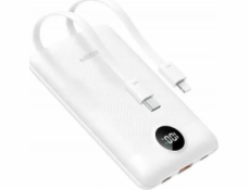 Veger Powerbanka Powerbanka Veger 10 000 mAh s vestavěnými kabely Type-C / Lightning PD QC3.0 2A 22,5W C11C (W1170) bílá